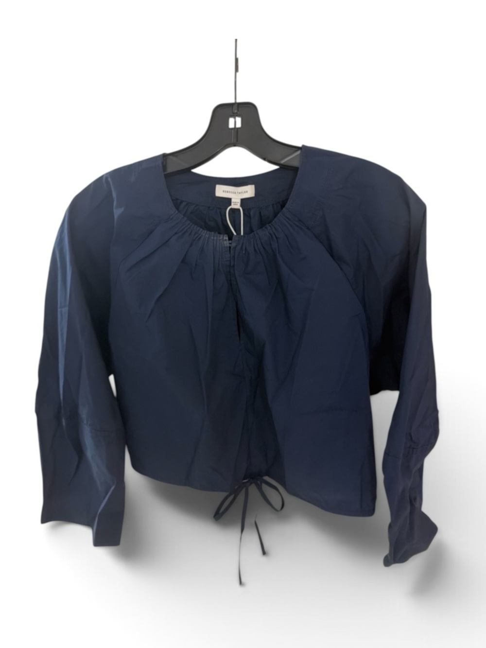 Rebecca Taylor 100% Cotton Navy Drawstring Top